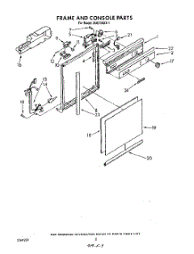 02 - Frame And Console parts for Whirlpool Dishwasher DU8700XX1 from AppliancePartsPros.com