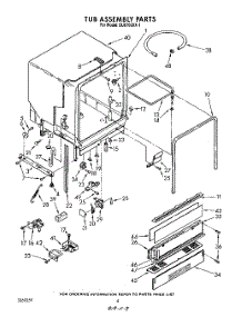 04 - Tub parts for Whirlpool Dishwasher DU8700XX1 from AppliancePartsPros.com
