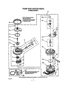 05 - Pump And Motor parts for Whirlpool Dishwasher DU8700XX1 from AppliancePartsPros.com