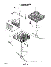 06 - Dishrack , Lit / Optional parts for Whirlpool Dishwasher DU8700XX1 from AppliancePartsPros.com
