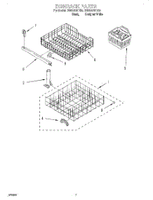 06 - Dishrack parts for Whirlpool Dishwasher DU800CWDB5 from AppliancePartsPros.com