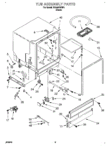 03 - Tub Assembly parts for Whirlpool Dishwasher DU806CWDB1 from AppliancePartsPros.com