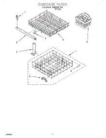 06 - Dishrack parts for Whirlpool Dishwasher DU400CWDB2 from AppliancePartsPros.com