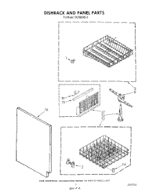 05 - Dishrack And Panel parts for Whirlpool Dishwasher DU7600XS0 from AppliancePartsPros.com