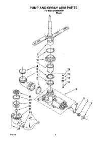 04 - Pump And Spray Arm parts for Whirlpool Dishwasher DU806CWDB1 from AppliancePartsPros.com
