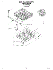 07 - Dishrack parts for Whirlpool Dishwasher DU8000XB0 from AppliancePartsPros.com