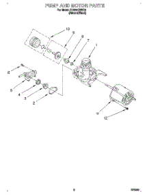 05 - Pump And Motor parts for Whirlpool Dishwasher DU800CWDB0 from AppliancePartsPros.com