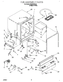 03 - Tub Assembly parts for Whirlpool Dishwasher DU800CWDQ2 from AppliancePartsPros.com