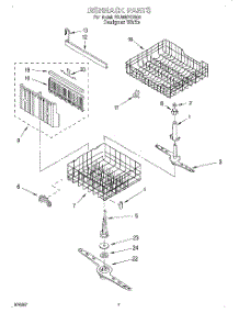 05 - Dishrack parts for Whirlpool Dishwasher 7DU900PCDQ2 from AppliancePartsPros.com