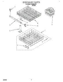 06 - Dishrack parts for Whirlpool Dishwasher DU4000XB1 from AppliancePartsPros.com