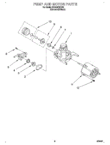05 - Pump And Motor parts for Whirlpool Dishwasher DP840CWDB3 from AppliancePartsPros.com