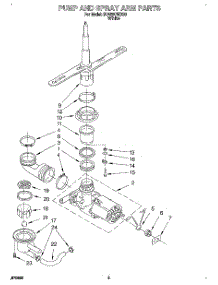 04 - Pump And Spray Arm parts for Whirlpool Dishwasher DU400CWDB0 from AppliancePartsPros.com