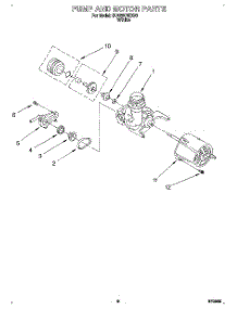 05 - Pump And Motor parts for Whirlpool Dishwasher DU400CWDB0 from AppliancePartsPros.com