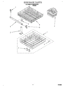 06 - Dishrack parts for Whirlpool Dishwasher DU400CWDB0 from AppliancePartsPros.com