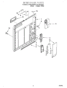 02 - Inner Door parts for Whirlpool Dishwasher DU805DWGQ0 from AppliancePartsPros.com