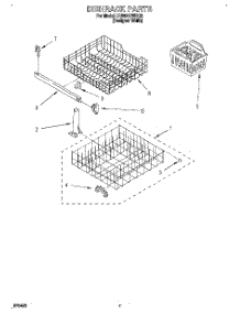 06 - Dishrack parts for Whirlpool Dishwasher DU800CWDQ3 from AppliancePartsPros.com