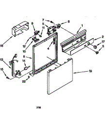 Frame And Console parts for Whirlpool Dishwasher DU180DWGQ0 from AppliancePartsPros.com