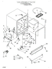 03 - Tub Assembly parts for Whirlpool Dishwasher DU801DWGQ0 from AppliancePartsPros.com