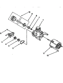 Pump And Motor parts for Whirlpool Dishwasher DU180DWGQ0 from AppliancePartsPros.com