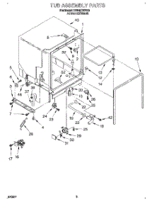 03 - Tub Assembly parts for Whirlpool Dishwasher DP840CWDB0 from AppliancePartsPros.com