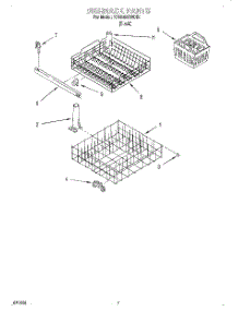 06 - Dishrack parts for Whirlpool Dishwasher 7DU840CWDB1 from AppliancePartsPros.com