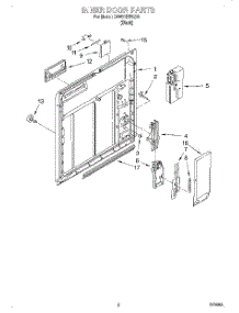 02 - Inner Door parts for Whirlpool Dishwasher DU801DWGX0 from AppliancePartsPros.com