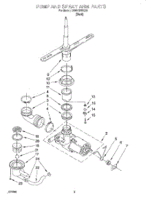 04 - Pump And Spray Arm parts for Whirlpool Dishwasher DU801DWGX0 from AppliancePartsPros.com