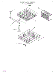06 - Dishrack parts for Whirlpool Dishwasher DU801DWGX0 from AppliancePartsPros.com