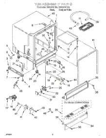 03 - Tub Assembly parts for Whirlpool Dishwasher DU800CWDQ5 from AppliancePartsPros.com