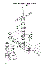 04 - Pump And Spray Arm parts for Whirlpool Dishwasher DU800DWGX0 from AppliancePartsPros.com