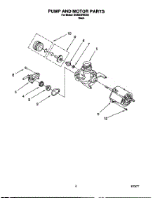05 - Pump And Motor parts for Whirlpool Dishwasher DU800DWGX0 from AppliancePartsPros.com