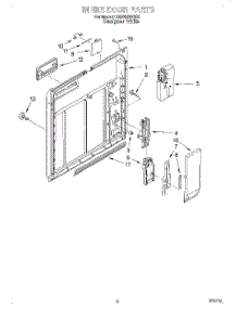 02 - Inner Door parts for Whirlpool Dishwasher DU800DWGQ1 from AppliancePartsPros.com