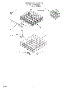 06 - Dishrack parts for Whirlpool Dishwasher 7DP840CWDB0 from AppliancePartsPros.com