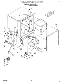 03 - Tub Assembly parts for Whirlpool Dishwasher DP840CWDB2 from AppliancePartsPros.com