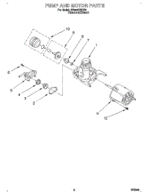 05 - Pump And Motor parts for Whirlpool Dishwasher DP840CWDB2 from AppliancePartsPros.com