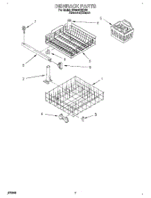 06 - Dishrack parts for Whirlpool Dishwasher DP840CWDB2 from AppliancePartsPros.com