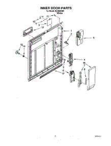 02 - Inner Door parts for Whirlpool Dishwasher DU4000XB0 from AppliancePartsPros.com