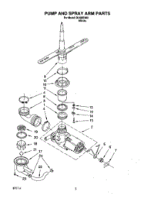 04 - Pump And Spray Arm parts for Whirlpool Dishwasher DU4000XB0 from AppliancePartsPros.com