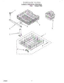06 - Dishrack parts for Whirlpool Dishwasher DU800CWDB4 from AppliancePartsPros.com