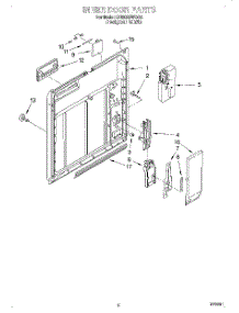 02 - Inner Door parts for Whirlpool Dishwasher DU800DWGQ0 from AppliancePartsPros.com