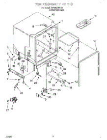 03 - Tub Assembly parts for Whirlpool Dishwasher 7DP840CWDB1 from AppliancePartsPros.com