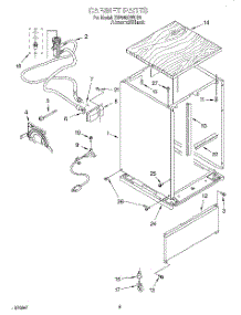 08 - Cabinet parts for Whirlpool Dishwasher 7DP840CWDB1 from AppliancePartsPros.com