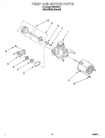 05 - Pump And Motor parts for Whirlpool Dishwasher DU8000XB1 from AppliancePartsPros.com