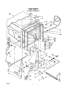 02 - Tub, Lit / Optional parts for Whirlpool Dishwasher DU7900XL0 from AppliancePartsPros.com