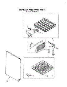 06 - Dishrack And Panel parts for Whirlpool Dishwasher DU7900XL0 from AppliancePartsPros.com