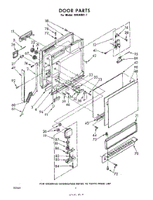 03 - Door parts for Whirlpool Dishwasher SHU40011 from AppliancePartsPros.com