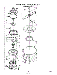 05 - Pump And Motor parts for Whirlpool Dishwasher SHU40011 from AppliancePartsPros.com