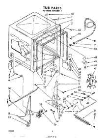 02 - Tub , Literature And Optional parts for Whirlpool Dishwasher SHU30011 from AppliancePartsPros.com