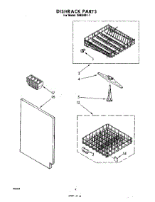 04 - Dishrack parts for Whirlpool Dishwasher SHU30011 from AppliancePartsPros.com