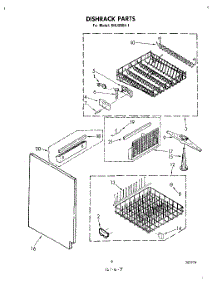 06 - Dishrack parts for Whirlpool Dishwasher SHU99041 from AppliancePartsPros.com